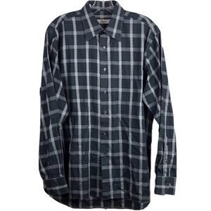Ingram Blue Cream Black Check Plaid Shirt Medium
